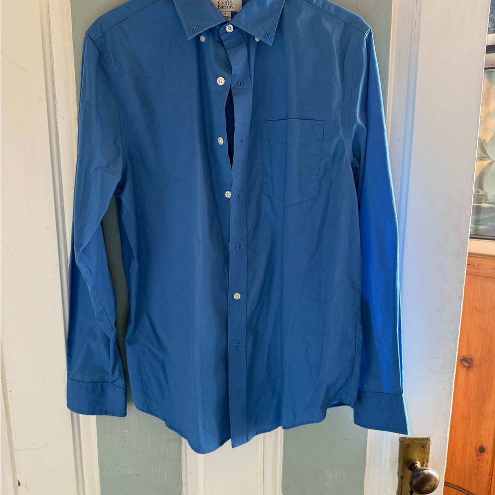 Croft & Barrow Blue Casual Button Down Shirt